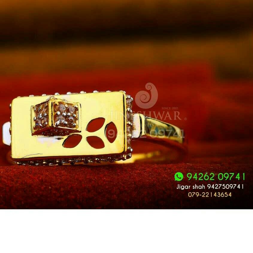 Gold Designer Cz Fancy Ladies Ring LRG -0211
