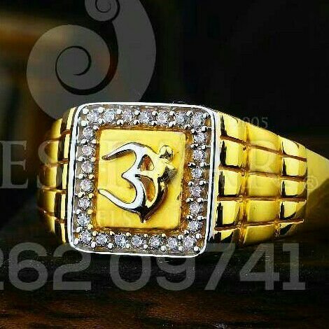 Om Fancy Cz Gents Ring 916