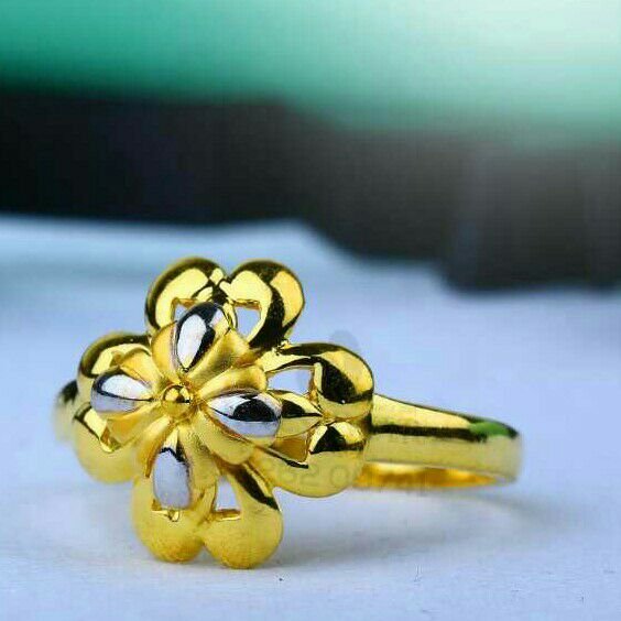 Two flower Design Ladies ring 22k Gold | RATNALAYA JEWELLERS