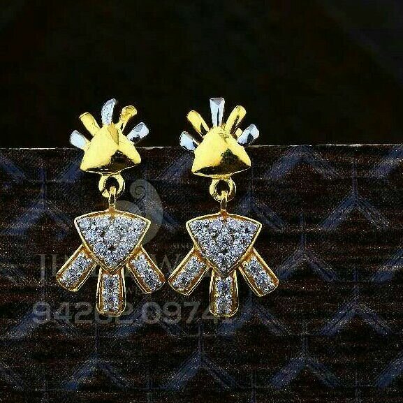 18kt Crafted Cz Gold Ladies Tops ATG -0652