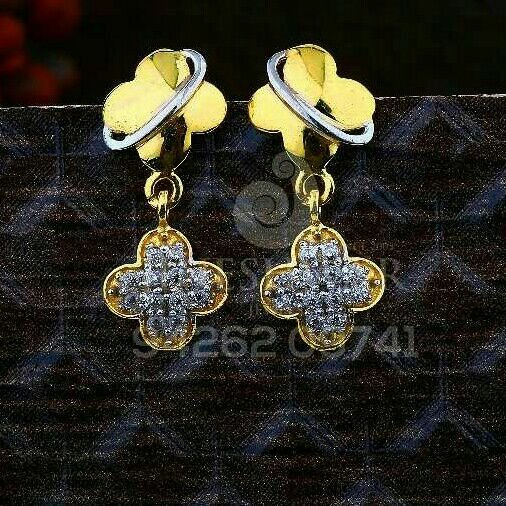 18kt Work Were Cz Gold Ladies Tops ATG -0596