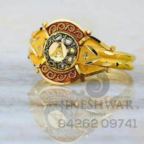 Fancy Attractive Plain Gold ladies Ring LRG -0826