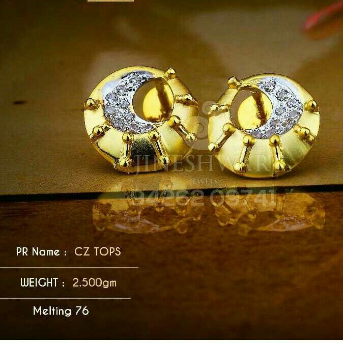 18kt Amezing Fancy Cz Gold Ladies Tops ATG -0171