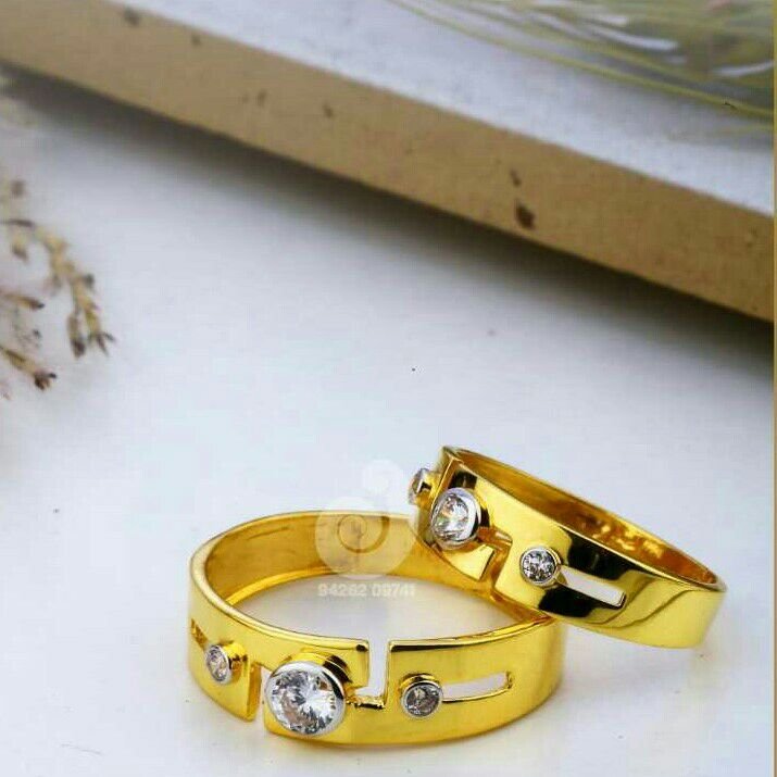 22ct Cz Fancy Couple Ring