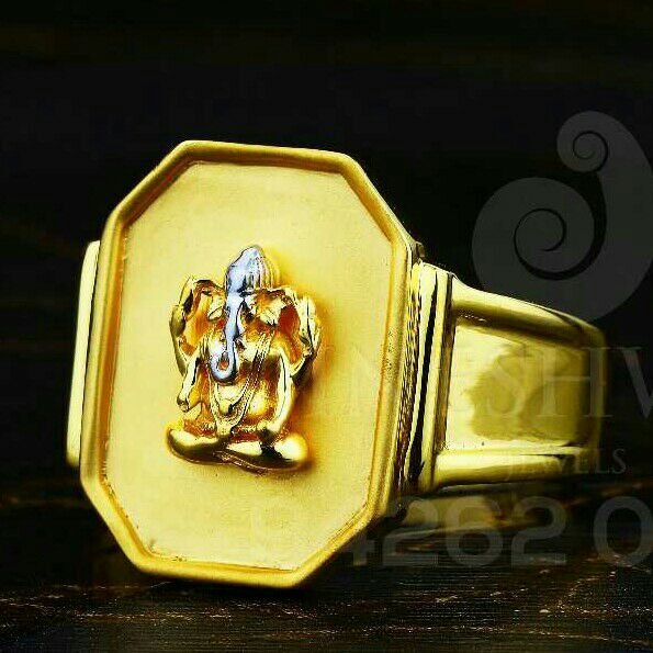 Ganpati Palin Casting Gents Ring