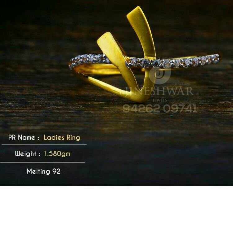 Shine Beuty Gold Cz fancy Ladies Ring LRG -0347