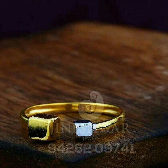 22kt Designer Fancy Gold Plain Ladies Ring LRG -0785