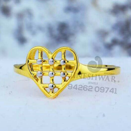 Heart shape stylish plain ladies ring lrg -0466