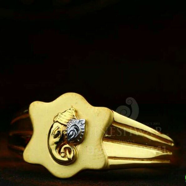 Ganpati 22kt Casting Gents Ring