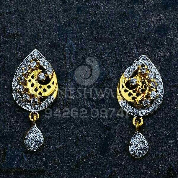 18kt Exclusive Cz Gold fancy Ladies Tops ATG -0290
