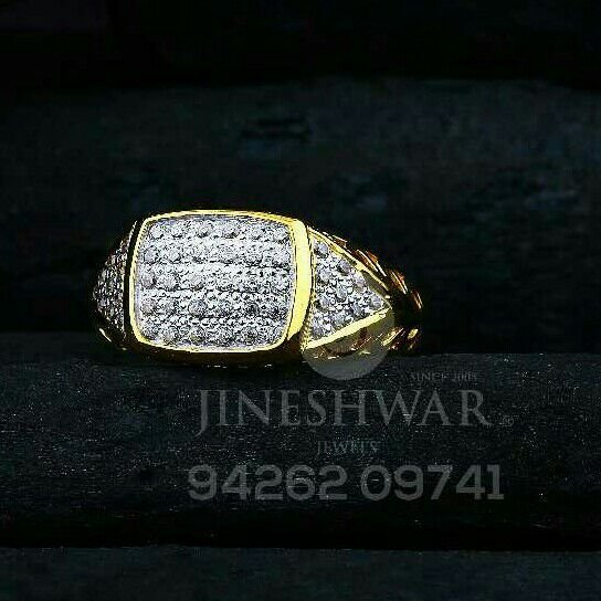 Cz Fancy Gents Ring 916