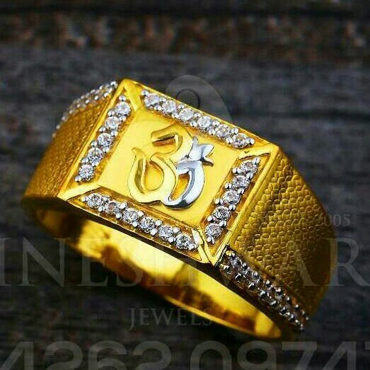 Om Daimond Gents Ring 916