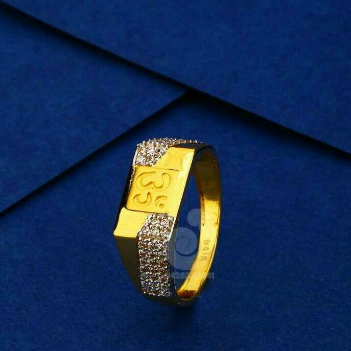 Om Diamonds Ring For Him 18k Yellow Gold 0.43 Carat IJ-SI at Rs 73898 |  Diamond Rings in Surat | ID: 20621294488