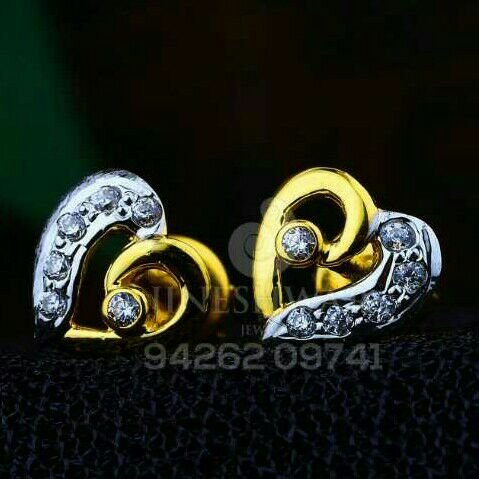 18kt Cz Heart Shape Beby Tops ATG -0508