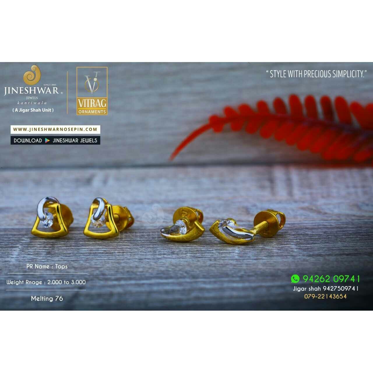 18kt Stylish Fancy Solitar Stone STG -0043