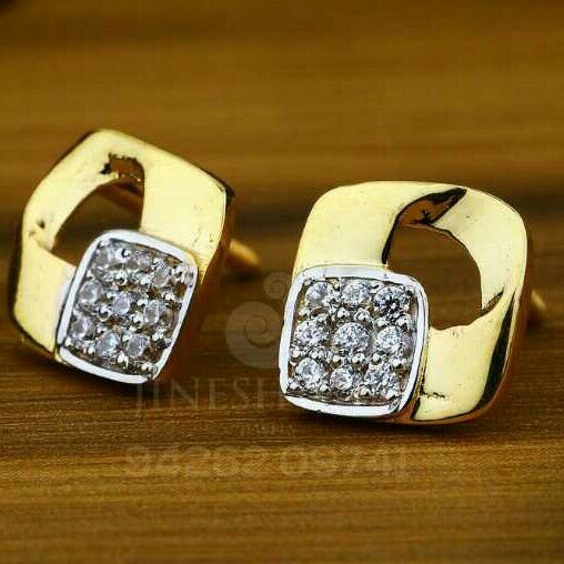 18kt Work Were Cz Gold Tops ATG -0098