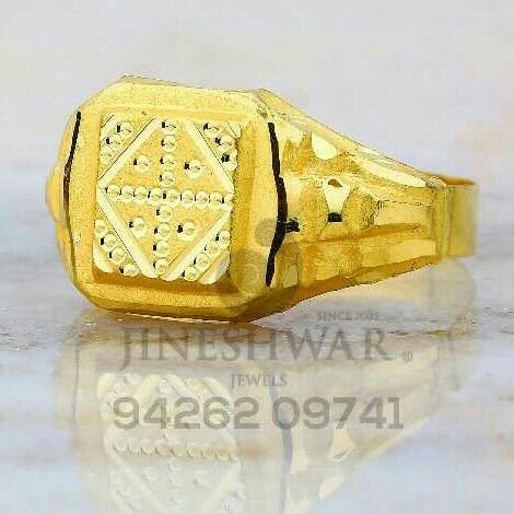 Gold Brighner Plain Gents Ring