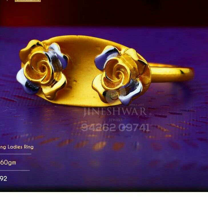 916 Flower Design Plain Casting Ladies Ring LRG -0555