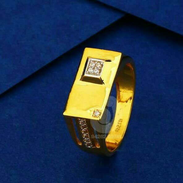 22ct Exclusive Designer Cz Gents Ring