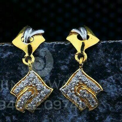 18kt Fancy Cz Gold Ladies Tops ATG -0597