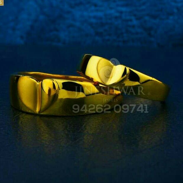 916 Heart Shape Gold Couple Ring