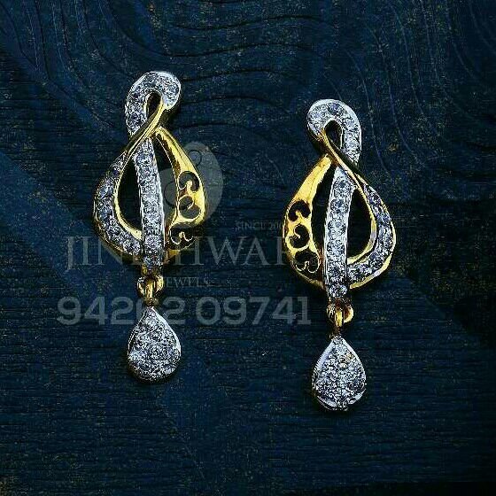 18kt Fancy Cz Hanging Ladies Tops ATG -0172