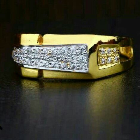 22ct Work Were Cz Gents Ring