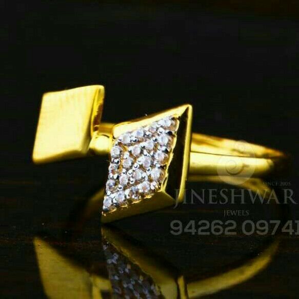 Fancy Cz Gold Ladies Ring LRG -0013