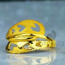 Attractive Gold Plain Casting Ladies Ring LRG -0503