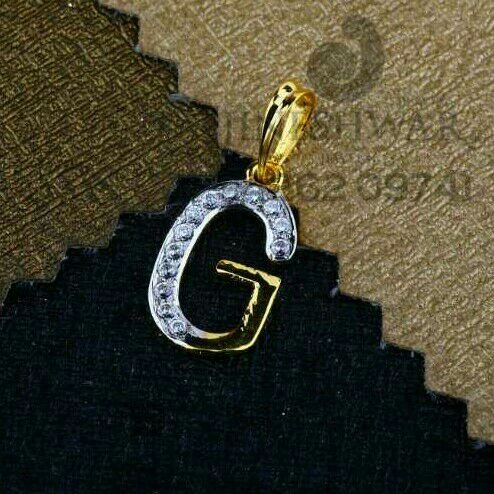 G Name Letter  Pendent