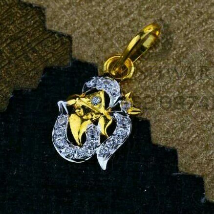 18kt Cz Ganpati Pendent