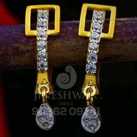 Gold Cz Hanging Bali ABG - 0186