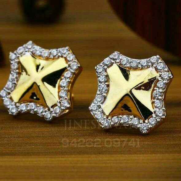 18kt Precious Gold CZ Fancy Ladies Tops ATG -0060