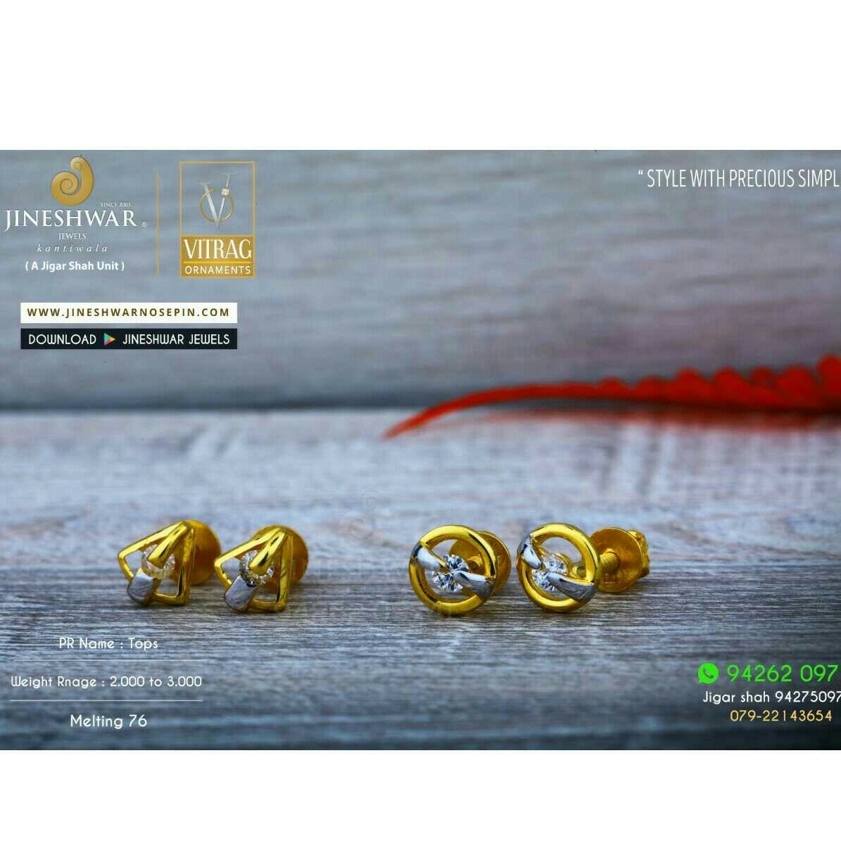 18kt attractive fancy solitar stone tops stg -0099