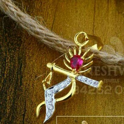 18kt Cz Gold Krishna Design Fancy Pendant