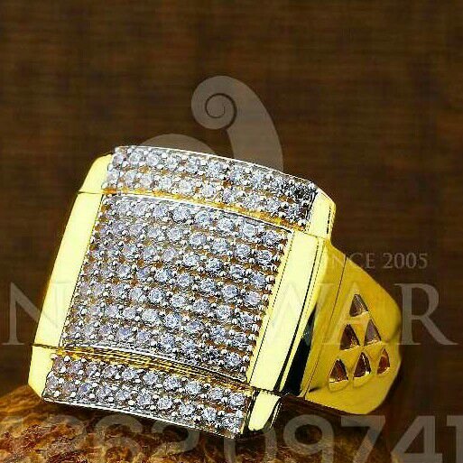 Gents Ring Cz 22kt