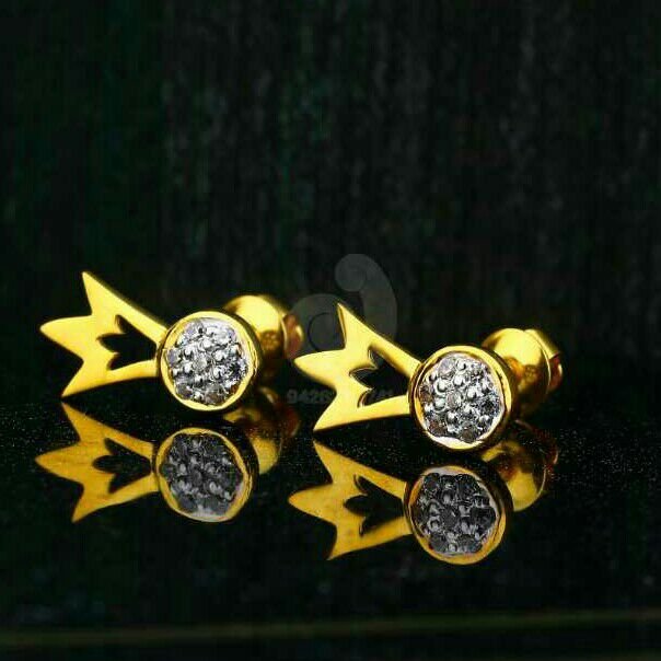 18ct Gold CZ Fancy Tops