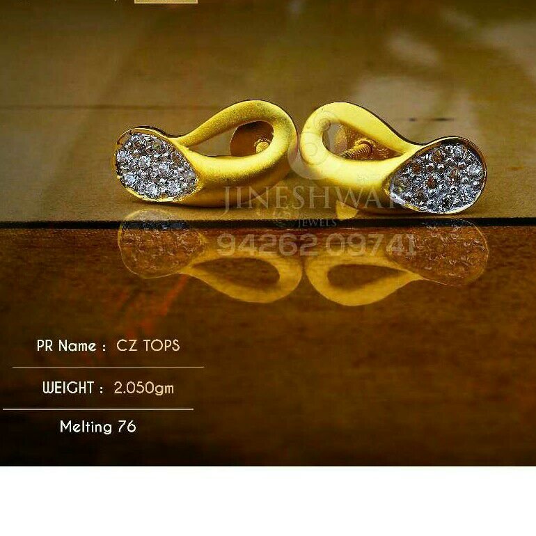 18kt Plain Cz Gold Attractive Beby Tops ATG -0243