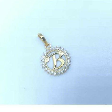 Gold Alphabet B pendants
