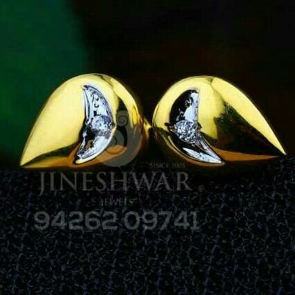18kt Simple Simmering Cz Gold Ladies Tops ATG -0198