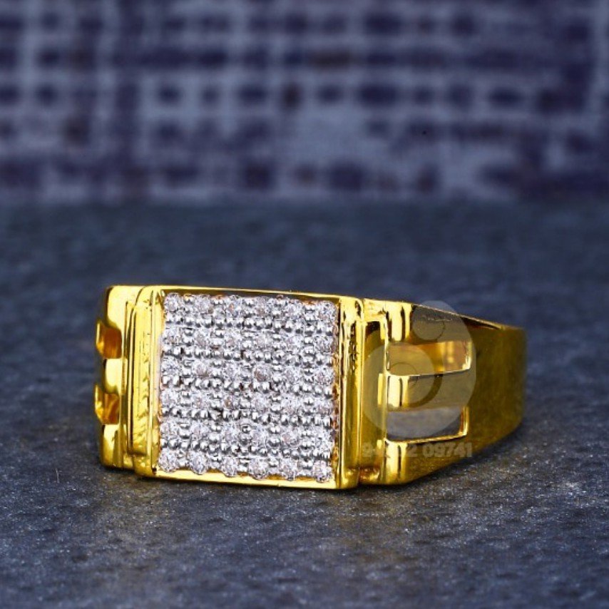 22ct fancy cz gent's ring