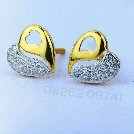 18kt Heart shape Cz Fancy Tops ATG -0020