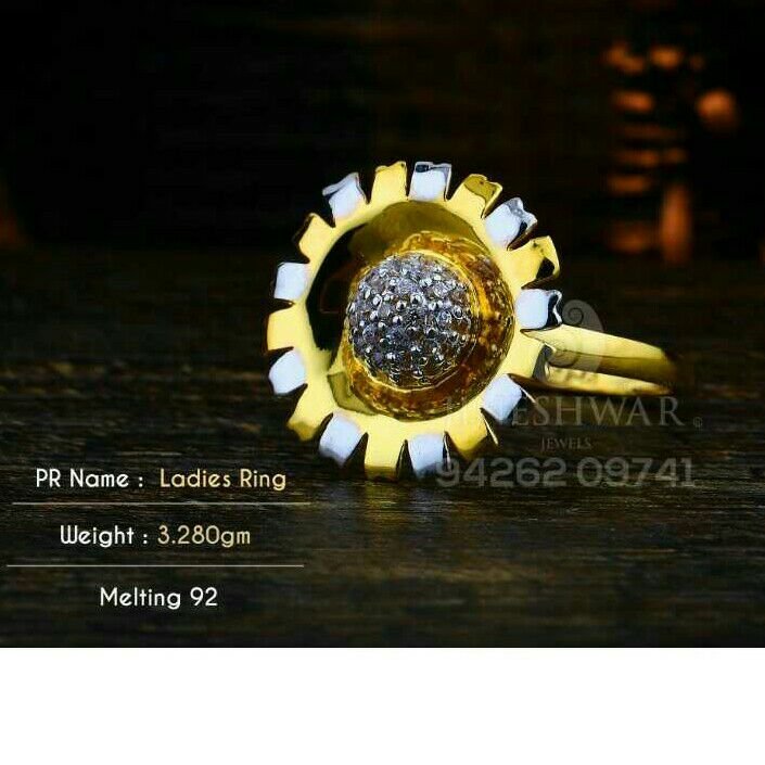 Gold Cz Casting Ladies Ring LRG -0309