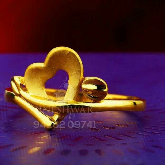 916 Heart Shape Plain Casting Ladies Ring LRG -0570