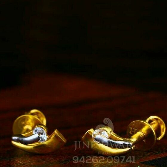 18kt fancy Gold Solitar Stone Tops STG -0105