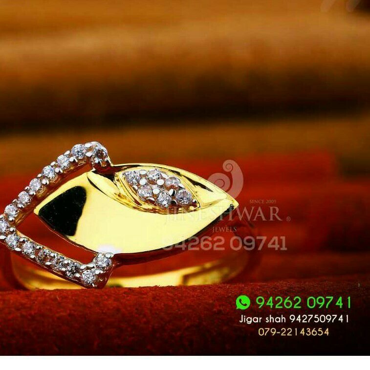 22kt Exclusive Cz Fancy Ladies Ring LRG -0174