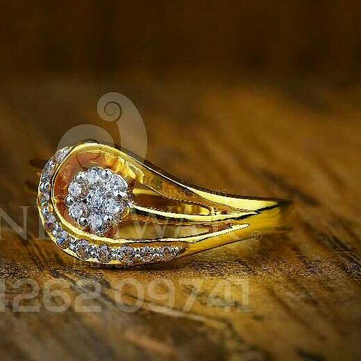 Fancy 22kt Cz Ladies Ring LRG -0163