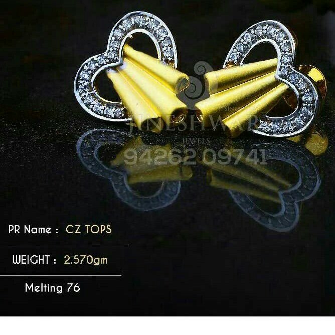 18kt Special Occation Were Cz Gold Ladies Tops ATG -0202