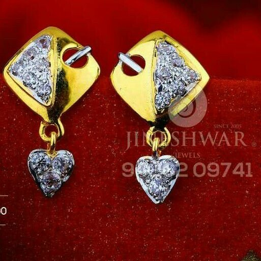 18kt Plain Gold Cz Fancy Ladies Tops ATG -0439