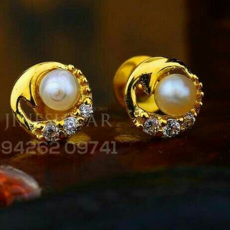18kt Plain Gold Cz Moti Tops ATG -0525